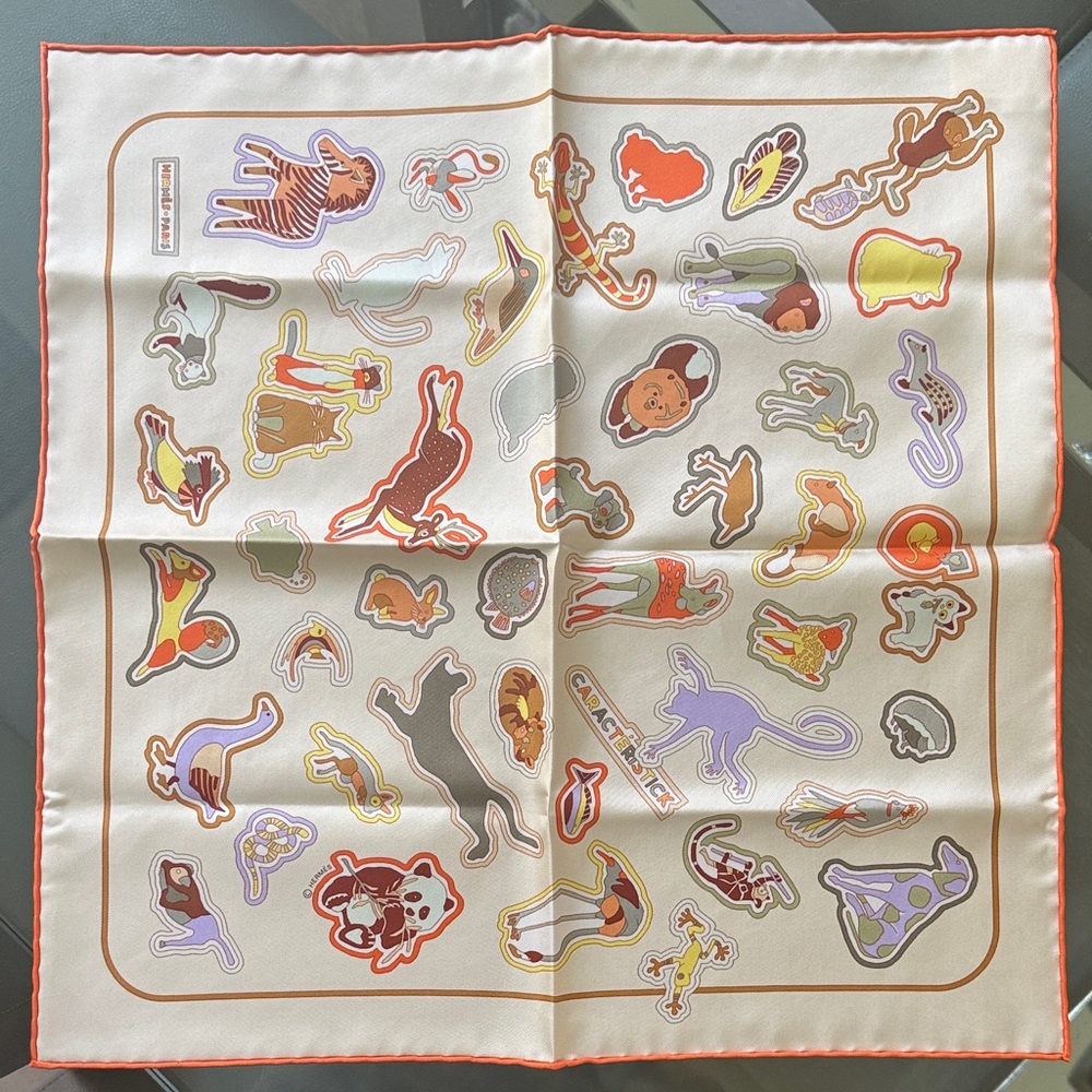 NWT Hermes Caracteristick Detail scarf 45